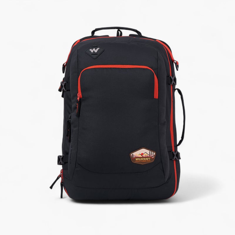 WILDCRAFT حقيبة ظهر سوداء صلبة للرجال - Image 1